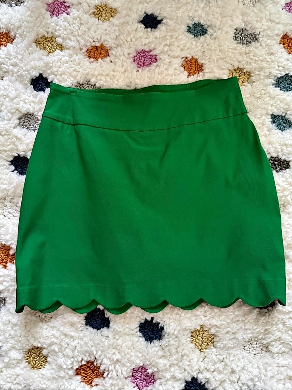 Crown & Ivy Kelly Green Scallop Hem Skort Green Size 6